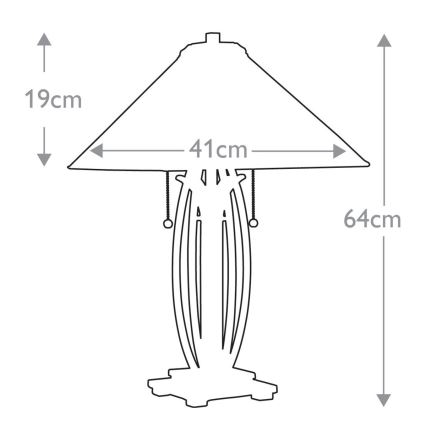 Elstead - Lampe de table Tiffany ASHEVILLE 2xE27/60W/230V