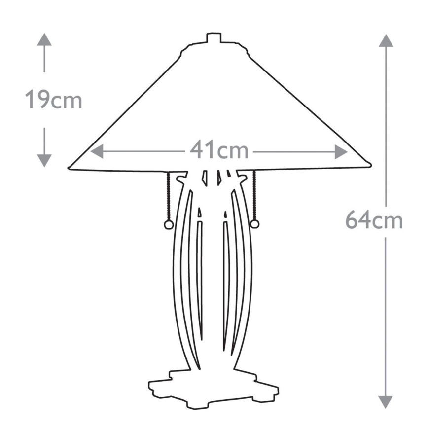 Elstead - Lampe de table Tiffany ASHEVILLE 2xE27/60W/230V