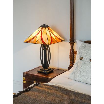 Elstead - Tiffany tafellamp ASHEVILLE 2xE27/60W/230V