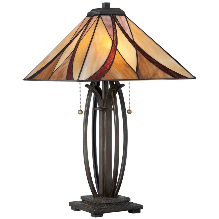 Elstead - Tiffany tafellamp ASHEVILLE 2xE27/60W/230V