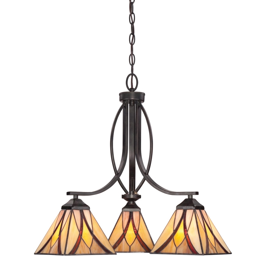 Elstead QZ-ASHEVILLE3 - Hanglamp aan een ketting ASHEVILLE 3xE27/60W/230V