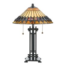 Elstead QZ-CHASTAIN-TL - Lampe de table CHASTAIN 2xE27/60W/230V