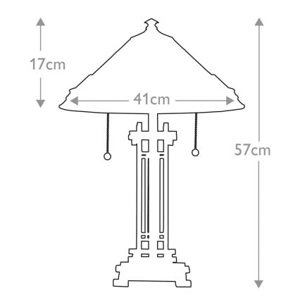 Elstead QZ-CHASTAIN-TL - Tafellamp CHASTAIN 2xE27/60W/230V