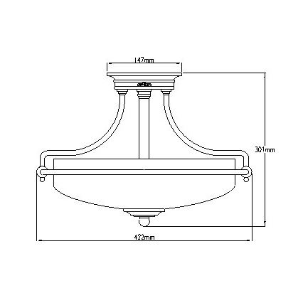 Elstead - Bevestigde hanglamp GRIFFIN 3xE27/100W/230V glanzend chroom