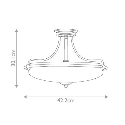 Elstead - Plafonnier GRIFFIN 3xE27/100W/230V chrome brillant