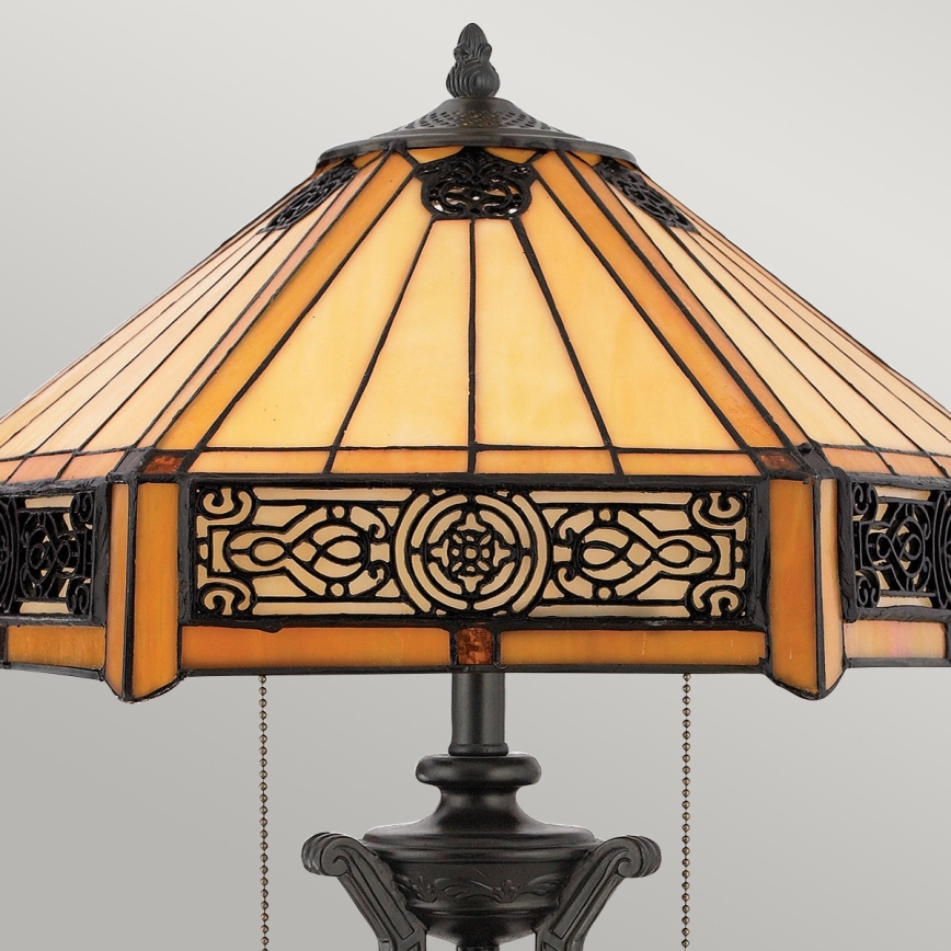 Elstead - Tafellamp INDUS 2xE27/60W/230V amber glas