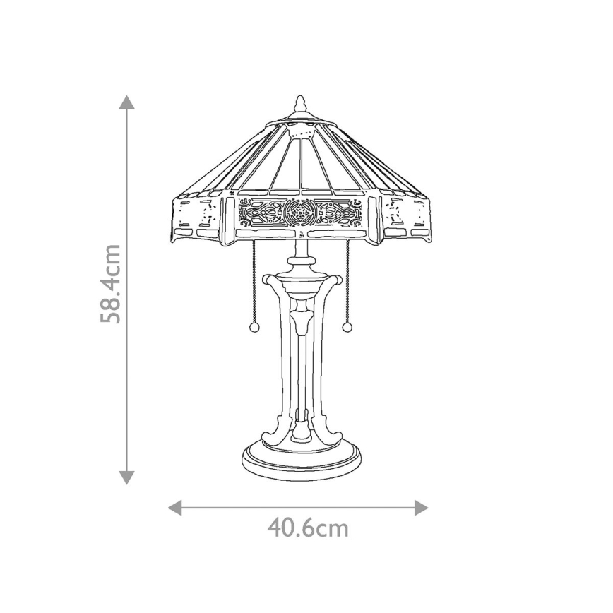 Elstead - Tafellamp INDUS 2xE27/60W/230V amber glas