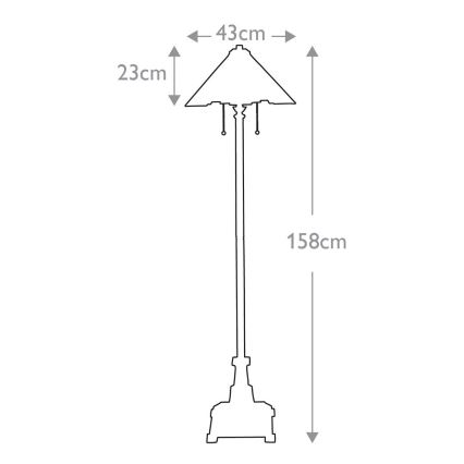 Elstead QZ-INGLENOOK-FL - Vloerlamp INGLENOOK 2xE27/60W/230V