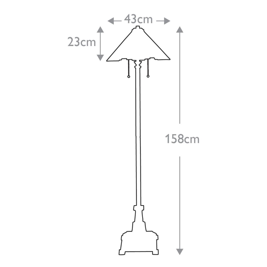 Elstead QZ-INGLENOOK-FL - Vloerlamp INGLENOOK 2xE27/60W/230V