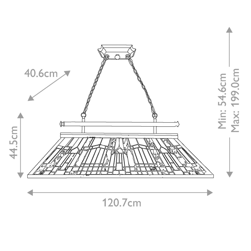 Elstead QZ-INGLENOOK-ISLE - Suspension sur chaîne INGLENOOK 3xE27/100W/230V