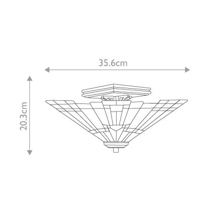 Elstead - Plafonnier Tiffany INGLENOOK 2xE27/60W/230V