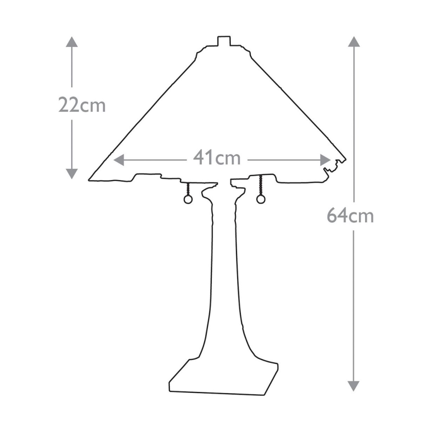 Elstead - Tafellamp Tiffany INGLENOOK 2xE27/60W/230V