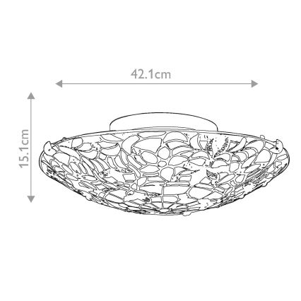 Elstead QZ-KAMI-F - Plafondlamp KAMI 2xE27/60W/230V