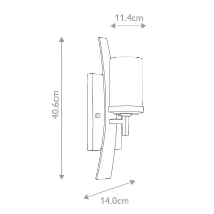 Elstead QZ-KYLE1 - Wandlamp KYLE 1xE27/100W/230V