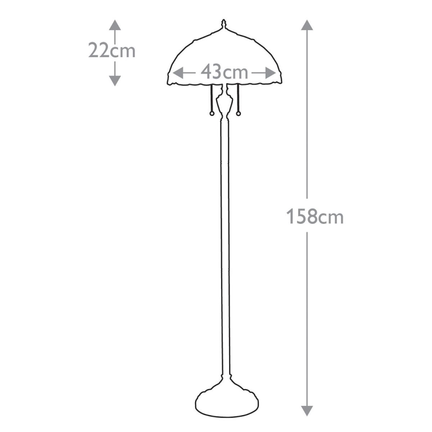Elstead - Lampadaire Tiffany LARISSA 2xE27/100W/230V