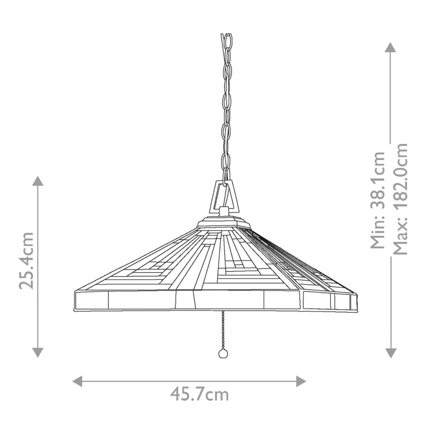 Elstead - Lustre Tiffany sur chaîne STEPHEN 3xE27/60W/230V