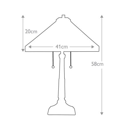 Elstead - Tafellamp Tiffany STEPHEN 2xE27/60W/230V