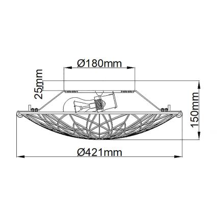 Elstead - Plafonnier Tiffany VICTORY 2xE27/60W/230V