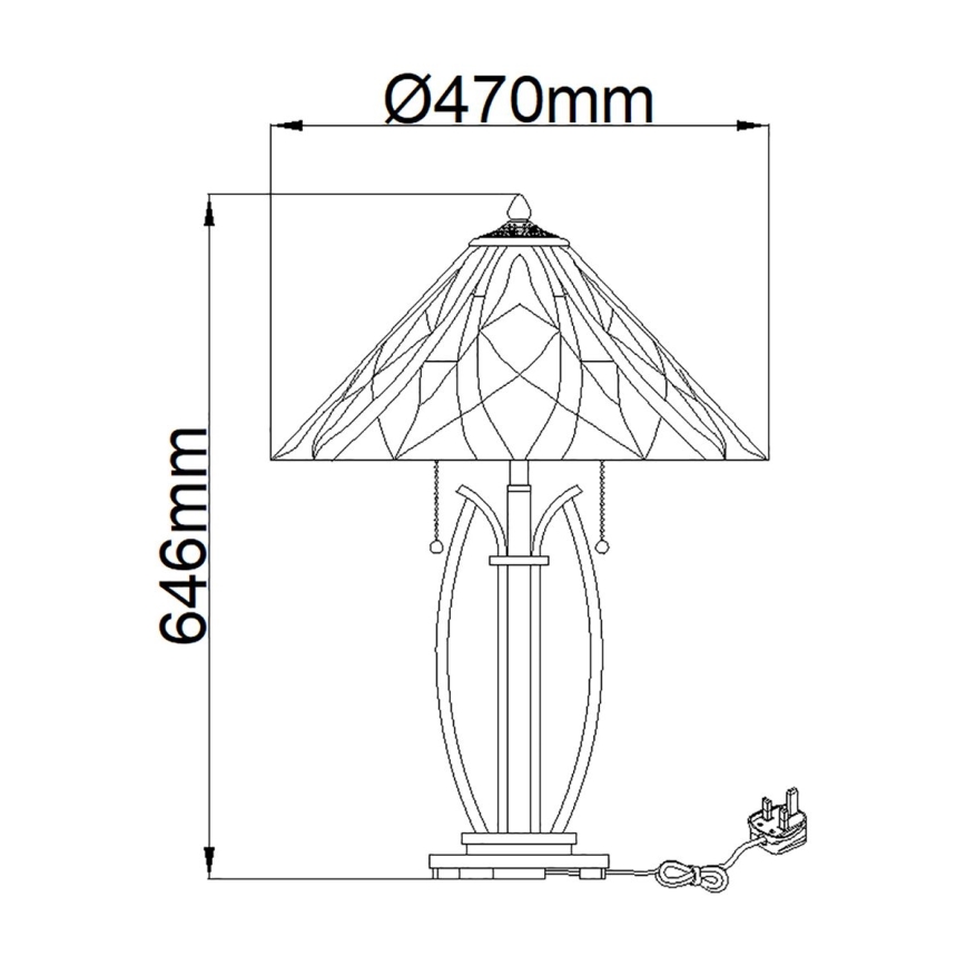 Elstead QZ-VICTORY-TL - Tafellamp VICTORY 2xE27/60W/230V