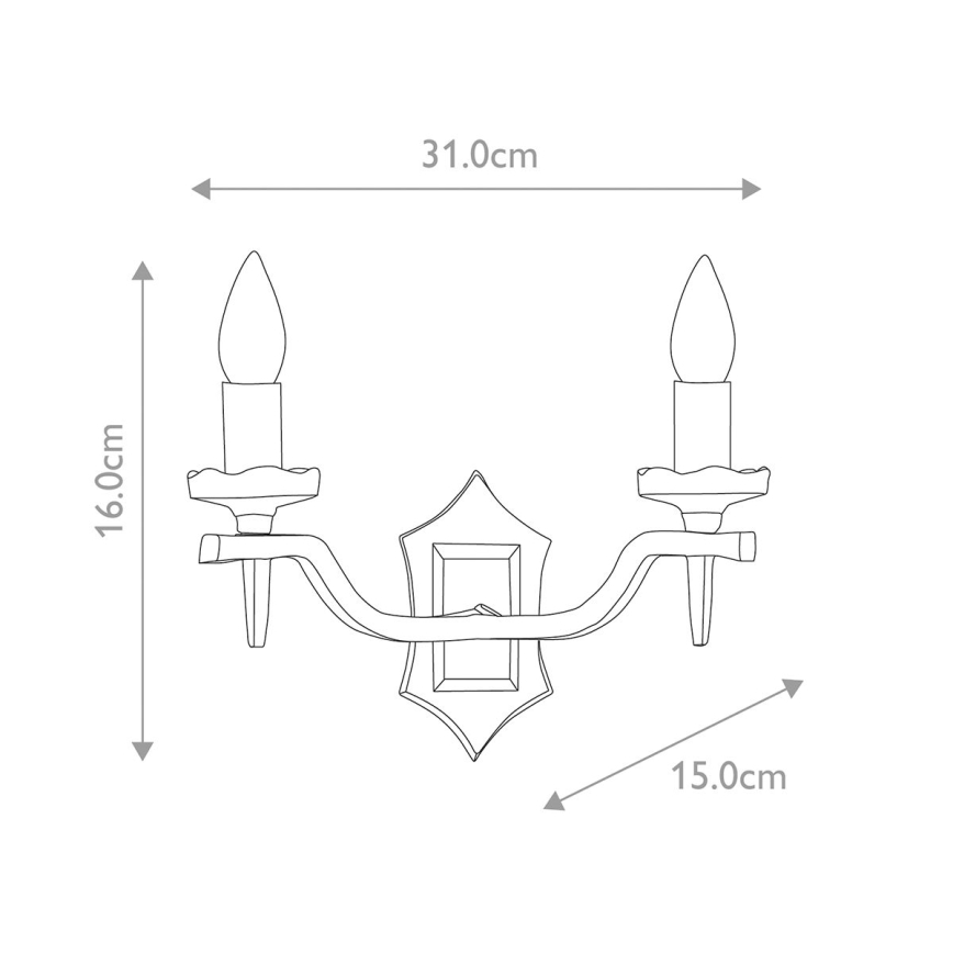 Elstead - Wandlamp RECTORY 2xE14/60W/230V