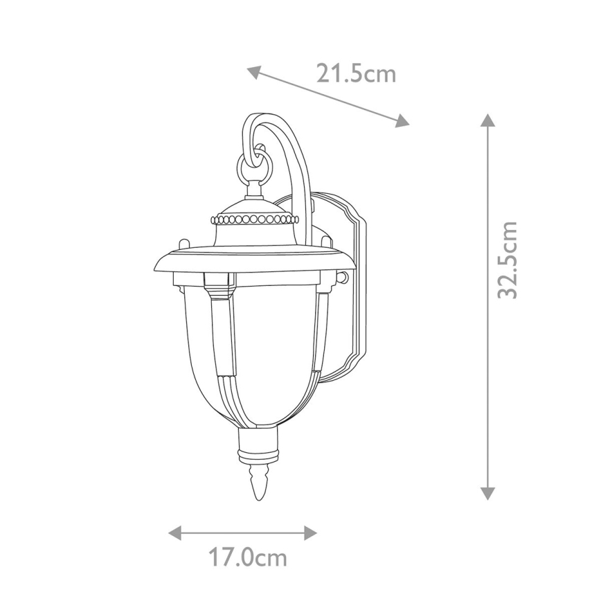 Elstead STL2-S-WB - Wandlamp voor buiten ST LOUIS 1xE27/100W/230V IP44