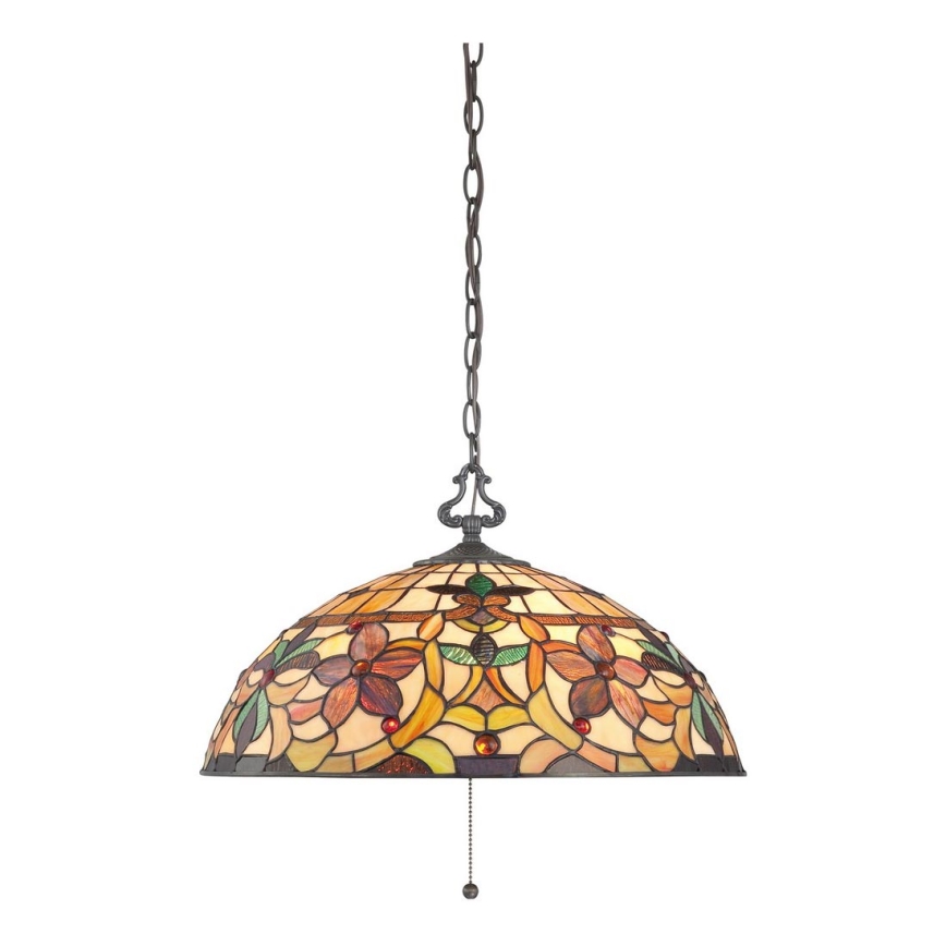 Elstead - Suspension à chaîne Tiffany KAMI 3xE27/60W/230V