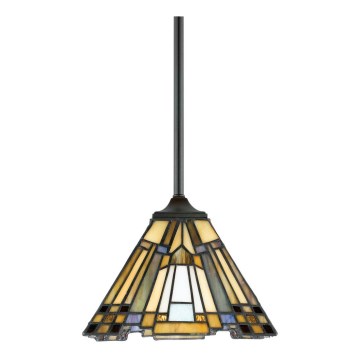 Elstead - Suspension sur tige Tiffany INGLENOOK 1xE27/100W/230V