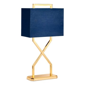 Elstead - Tafellamp CROSS 1xE27/60W/230V goud/blauw