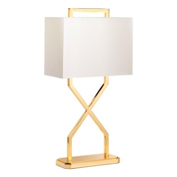 Elstead - Tafellamp CROSS 1xE27/60W/230V goud/wit