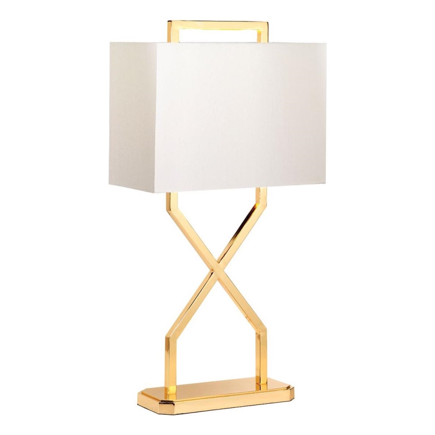 Elstead - Tafellamp CROSS 1xE27/60W/230V goud/wit