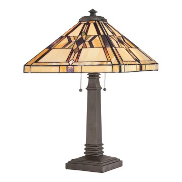 Elstead - Tiffany-tafellamp FINTON 2xE27/60W/230V