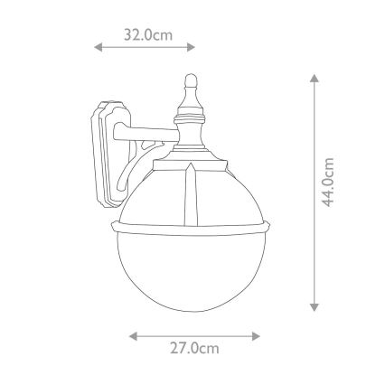 Elstead - Wandlamp voor buiten GLENBEIGH 1xE27/100W/230V IP44