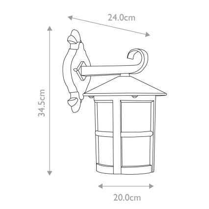 Elstead - Wandlamp voor buiten HEREFORD 1xE27/100W/230V IP43