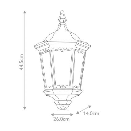 Elstead - Wandlamp voor buiten met Sensor MEDSTEAD 1xE27/100W/230V IP43