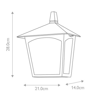 Elstead - Wandlamp voor Buiten YORK 1xE27/100W/230V IP23