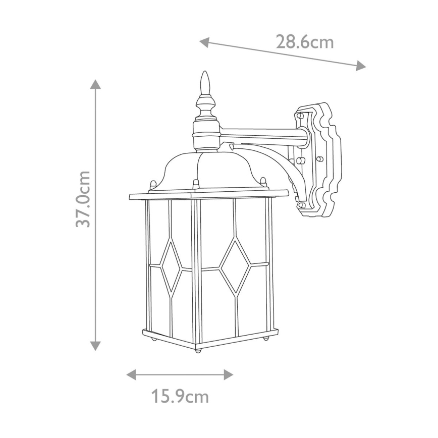 Elstead WX2 - Applique murale d'extérieur WEXFORD 1xE27/100W/230V IP23