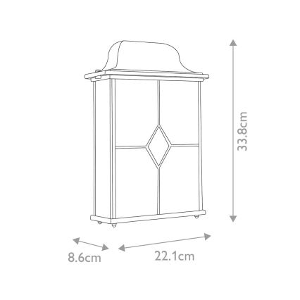 Elstead WX7 - Wand Lamp voor Buiten WEXFORD 2xE27/60W/230V IP23