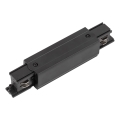 Embout du système de rail avec connexion électrique triphasée TRACER droit noir