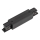 Embout du système de rail avec connexion électrique triphasée TRACER droit noir