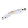 Embout pour système de rail monophasé TRACER flexible blanc