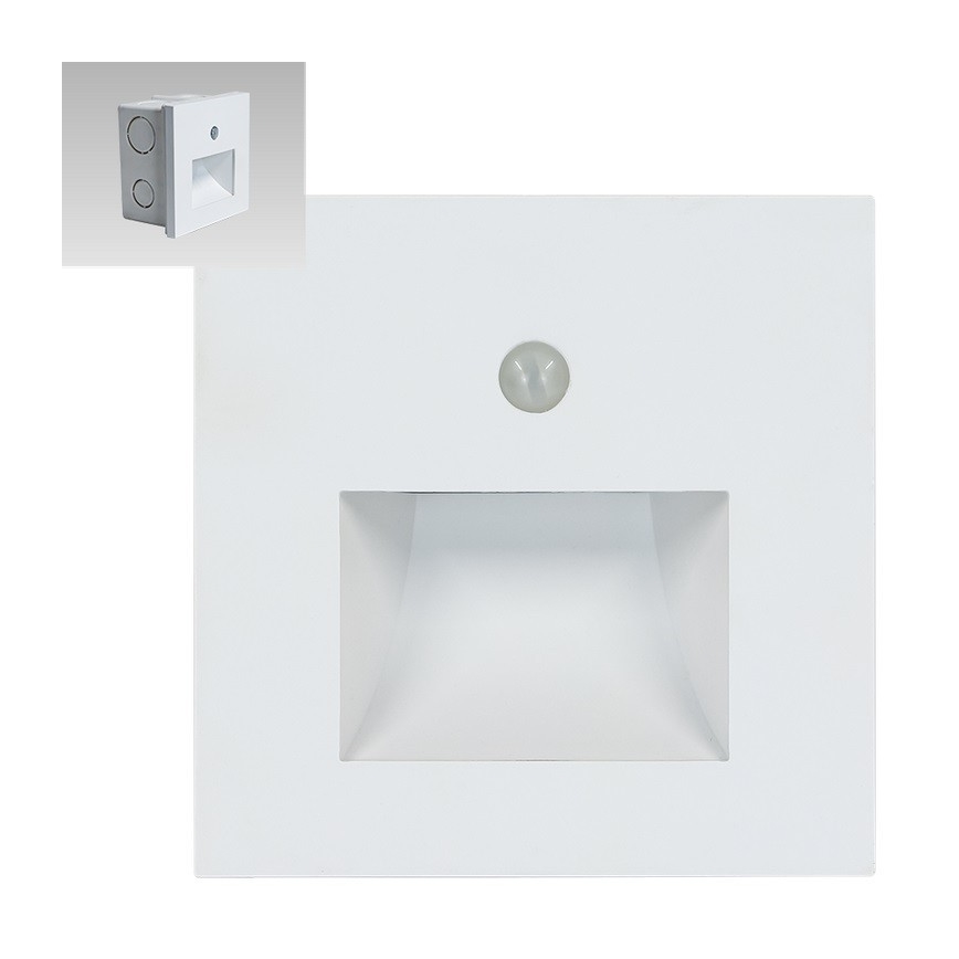 Emithor 70414 - LED Trapverlichting met sensor SUNNY LED/1W/230V 4000K wit