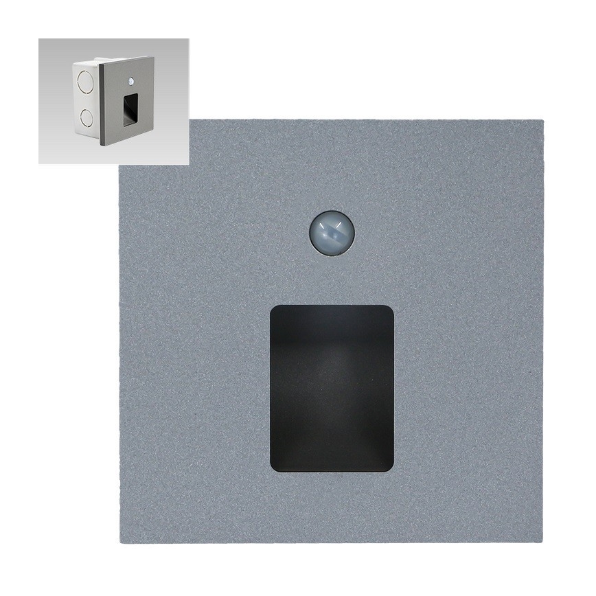 Emithor 70422 - LED Trapverlichting met sensor VIX LED/1W/230V 4000K grijs