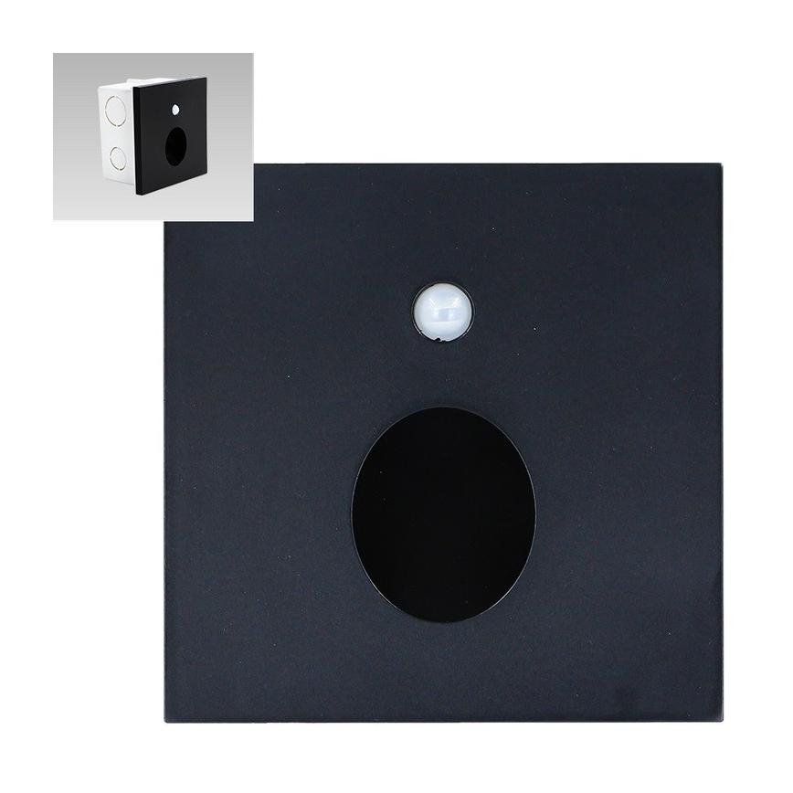 Emithor 70436 - LED Traplicht met sensor OLIVE LED/1W/230V 4000K zwart