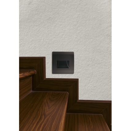 Emithor 70438 - LED Trapverlichting STEP LIGHT LED/1W/230V 4000K zwart