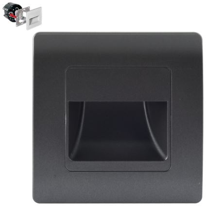 Emithor 70438 - LED Trapverlichting STEP LIGHT LED/1W/230V 4000K zwart