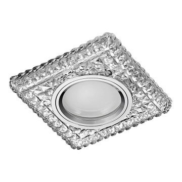 Emithor 71096 - LED Inbouwlamp ELEGANT GLASS FIX 1xGU10/50W + LED/3W STRIPE