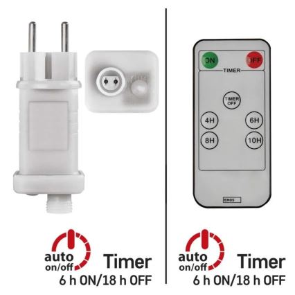 Alimentation pour connexion d'illuminations de Noël 230V IP44 + Télécommande
