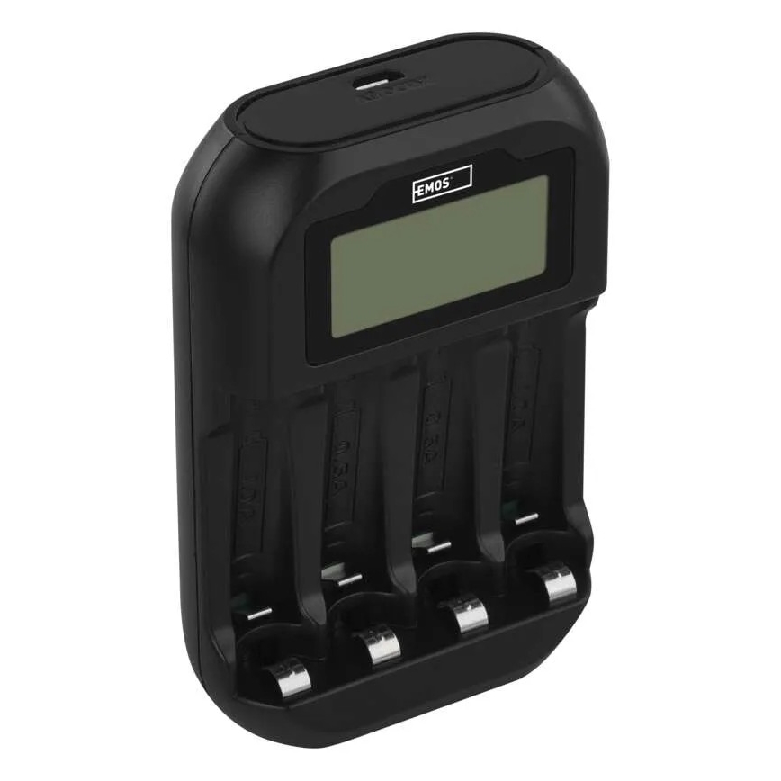 Batterij oplader met LCD scherm 4xAA/AAA 5V
