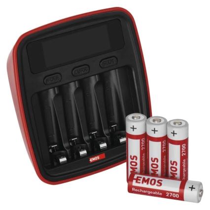 Chargeur de piles avec écran LCD 4xAA/AAA 5V