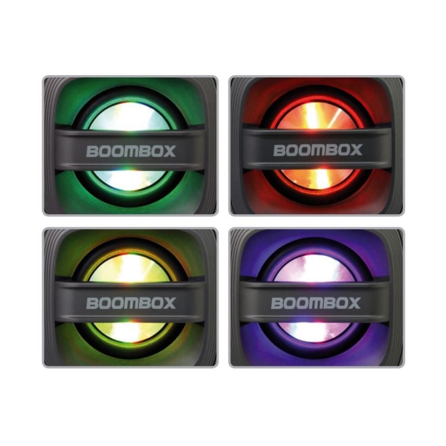 Enceinte avec deux caissons de basse et un equalizer 51W/Bluetooth/LED RGB